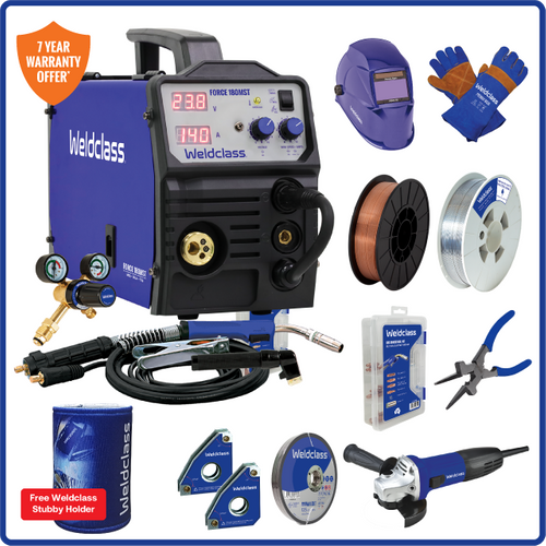 Welder MIG/Stick/TIG FORCE 180MST Combo Kit V1 Weldclass