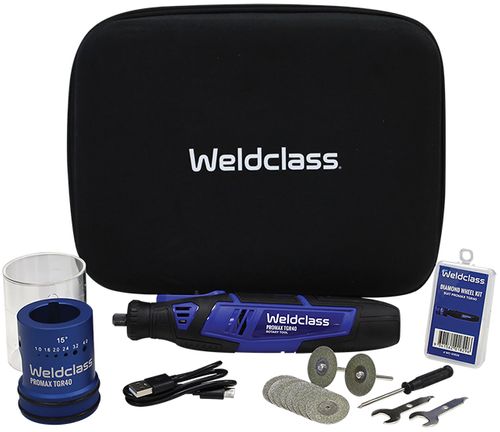 TIG Tungsten Grinder Kit with Cordless Rotary Tool & Case PROMAX TGR40 Weldclass