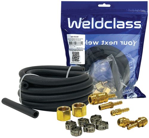 Hose Kit Argon/CO2/Inert (Black)  4m + Fittings Suit most MIG/TIG Welders Weldclass