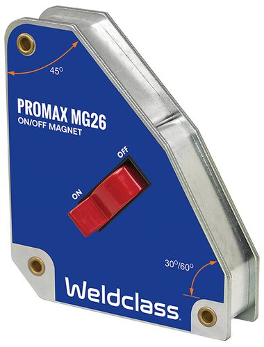 Magnet On/Off PROMAX MG26 150x130x35mm 90/60/30/45DG 65-70kg Weldclass