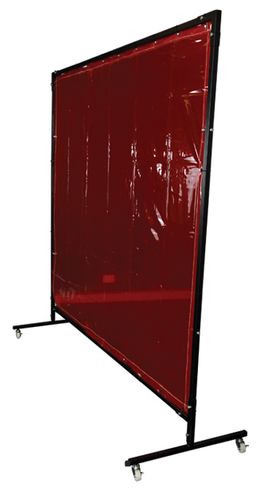 Frame + Curtain Kit 1.8x2.0m H/Duty Red Weldclass