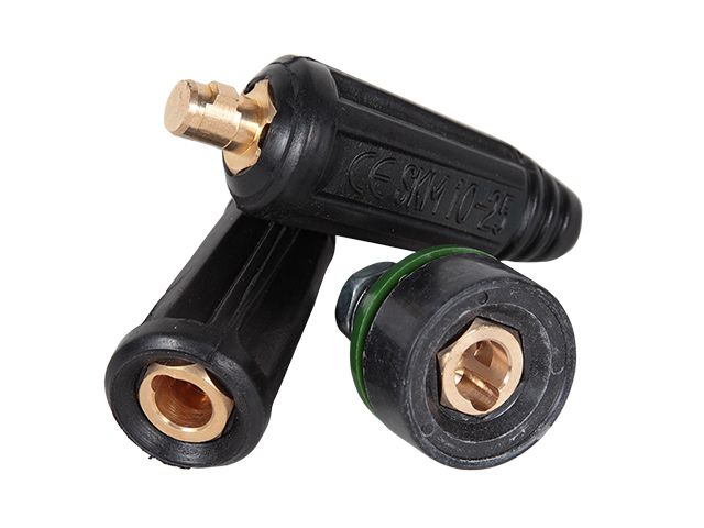 Dinse 10-25 Welding Cable Plug Connector for 25mm2 Cables AWG #6 to #4 -  200 Amp (PAIR) 