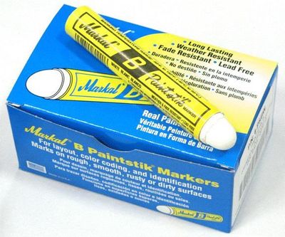 Yellow paint Sticks- 12 per box-Markal- Made in USA