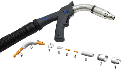 Fume Extraction MIG Torch & Spares ALLCLEAR® FT36E