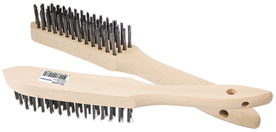 Hand Brushes - 4-Row Wooden Handle