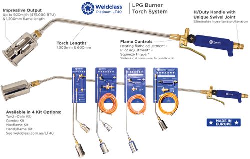 LPG Burner Heating Torch | Platinum LT40 | Weldclass Australia