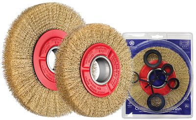 Pedestal Wheel Brushes - Crimped