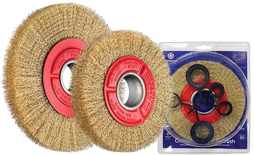 Pedestal Wheel Brushes - Crimped