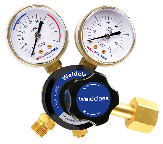 CO2 Gas Regulator for MIG welding Weldclass Australia 7Year Warranty