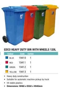 Wheelie Bin 120 Ltr BLUE