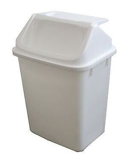 30L WHITE Bin Swing Top - 19344