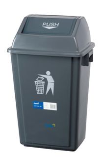 40L Bin Flip Top Grey