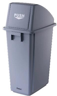 58L Bin Slimline Flip Top Grey