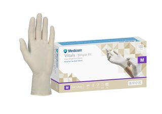 Latex Gloves Powder Free Medium box of 100