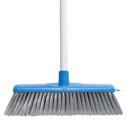 General Household Broom BLUE 30cm with metal handle