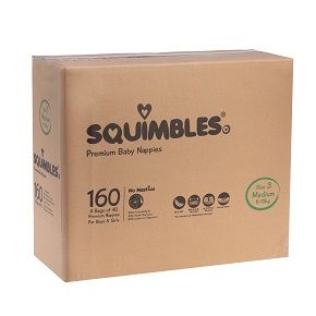 Size 3  Squimbles Medium 160/ctn  6kg - 11kg