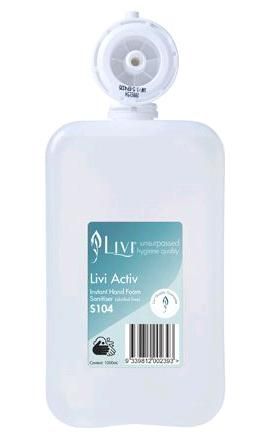 Livi Instant hand sanitiser alcohol free 6 X 1L