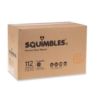 Size 6  Squimbles Extra Extra Large 112/ctn  16kg +