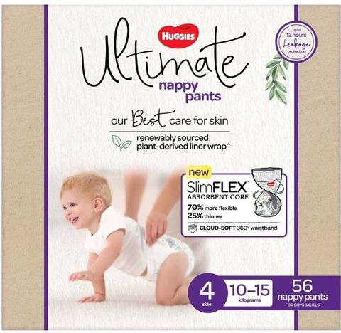 Huggies Nappy Pants SIZE 4  10-15kg  56/ctn TODDLER