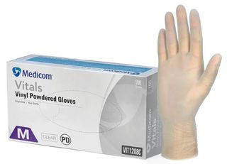 Medium ACCUFIT Powder Free Clear Vinyl Glove Box 100