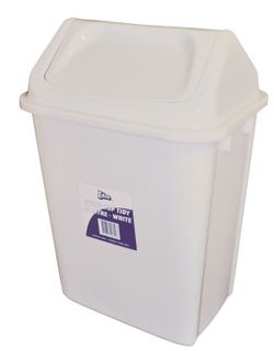 20L WHITE Bin Swing Top - 19324