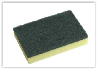 OATES   PKT 10    Scouring Sponge Yellow/Green 15 x10cm