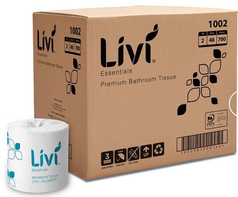 1002  2ply 700sh Toilet Roll 48 Rolls/Ctn  Vir paper