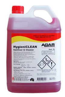 Agar 5L HYGIENICLEAN   Food grade cleaner and sanitiser