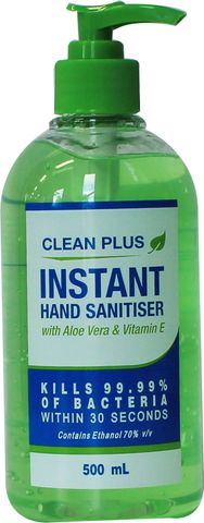 500ML PREM Instant Hand Sanitiser 70% Aloe Vera & Vit E
