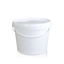 White Plastic Pail With Lid - 5L