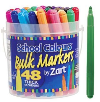 School Colours Bulk Markers /TUB48