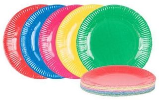 Paper Plates 23cm COLOURED /PK50