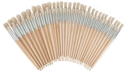 Brushes Hog Hair Round Asst Sizes /PKT60