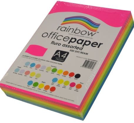 Paper Fluoro Asstd Colours /PKT500