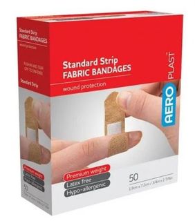 Band Aid Fabric Strip First Aid Pk50