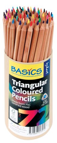 Pencils Triangular Col /PK72