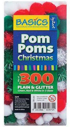 Assorted Pom Poms - Pack of 300