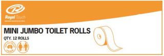 77250  2 Ply MINI Jumbo Roll 160m x 12 Rolls