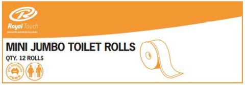 77250  2 Ply MINI Jumbo Roll 160m x 12 Rolls