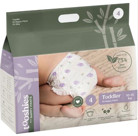 Tooshies ECO Nappy Pants  Size 4  10-15kg  32Pk