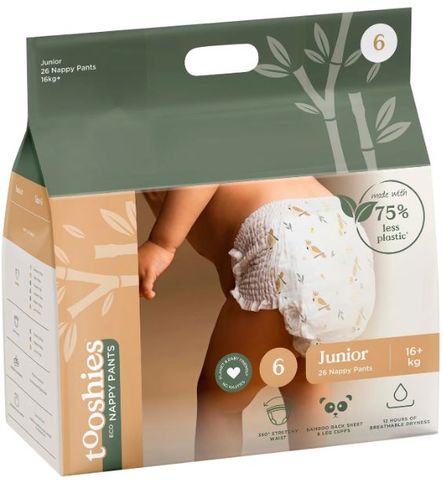 Tooshies ECO Nappy Pants  Size 6  16+kg  26Pk