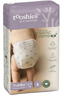 Tooshies BAMBOO Nappy Size 4 Toddler 10-15kg 36pk