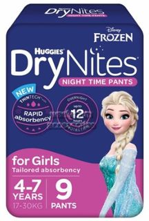 HUGGIES  DryNites GIRL 4-7YR. 17-30KG Carton 27