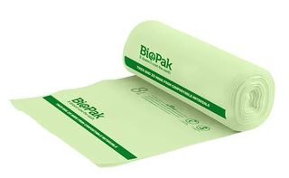 8L bin liner BioPak - 355x220 - 0.018mm - 40x25 - green