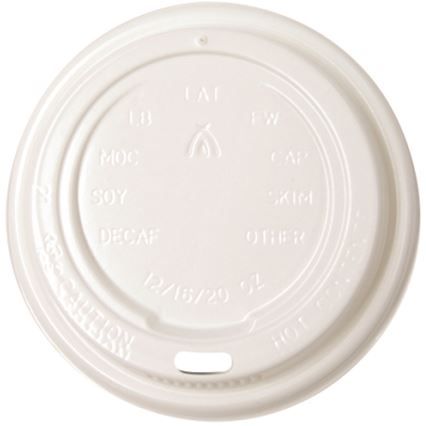 White Lids for 12OZ Coffee Cups ctn 1000