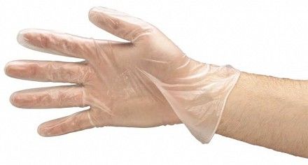 Powder Free Clear Vinyl Gloves Medium Box 100