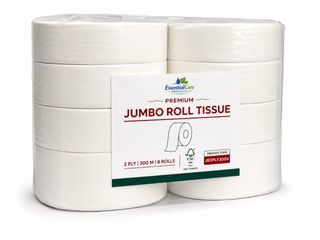 CCS  2 Ply Jumbo Roll 300m x 8 Rolls Virgin