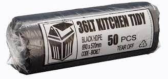 Black 36L Kitchen Tidy ROLL OF 50 ONLY.  1 x ROLL only
