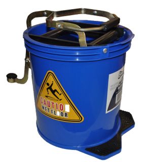 Mop Bucket 16 ltr PLASTIC Wringer  BLUE