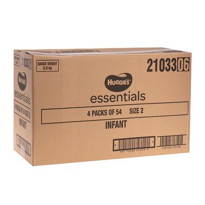 Huggies Essentials INFANT  SIZE 2    4-8KG  216/ctn  21033